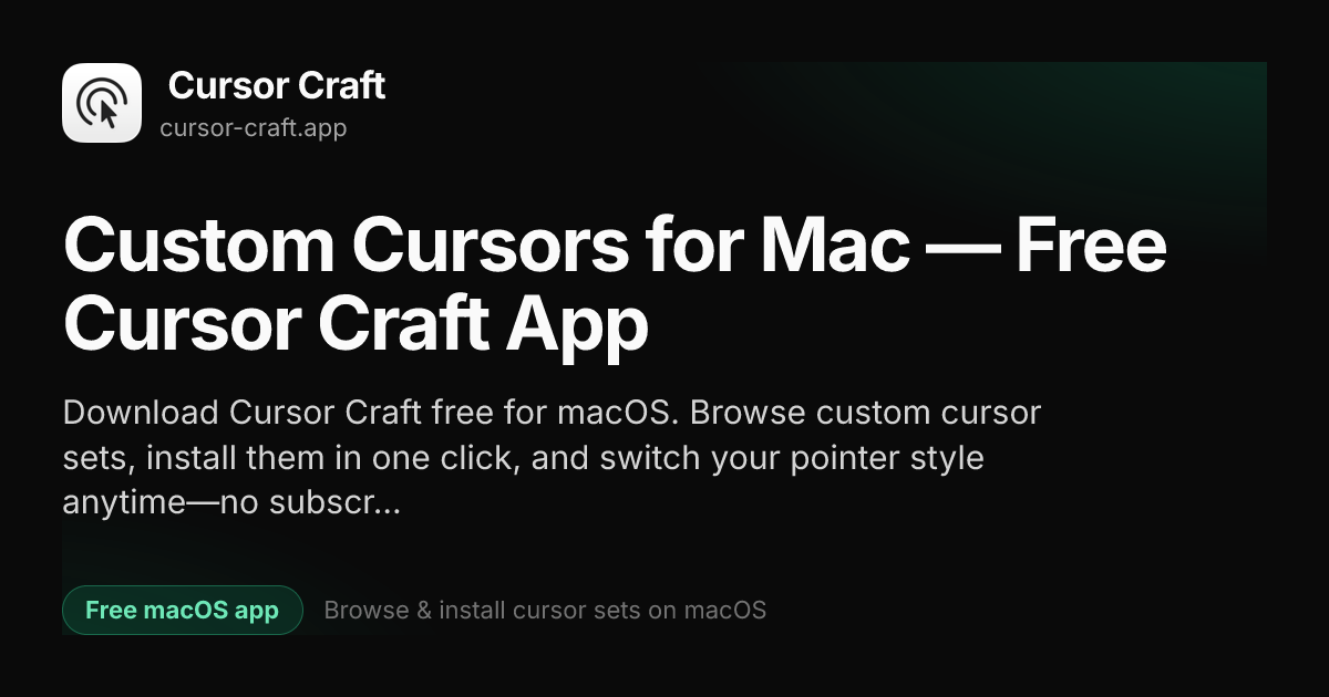 Custom Cursors for Mac (Website)